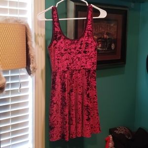 TopShop Crushed Velvet Skater Tank Dress